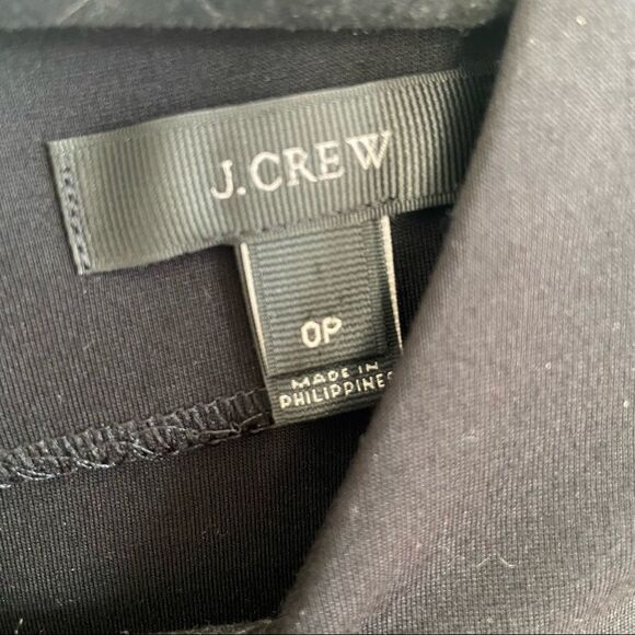 J. Crew 3/4 Sleeve Structured Ponte Sheath Dress Black 0 - Picture 4 of 6